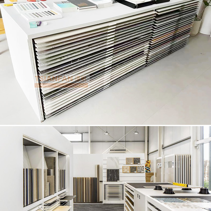 Tile drawer display Tile Board No border drawer display frame