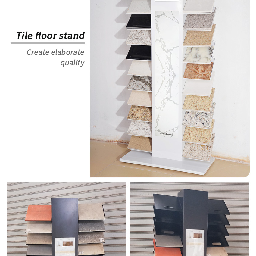 Factory Show Waterfall Sample tile Marble Quartz Display Rack SR088