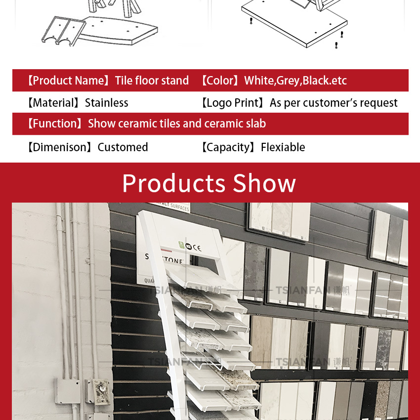 Metal display Unit Marble Granite quartz stone display rack shelf For Shop
