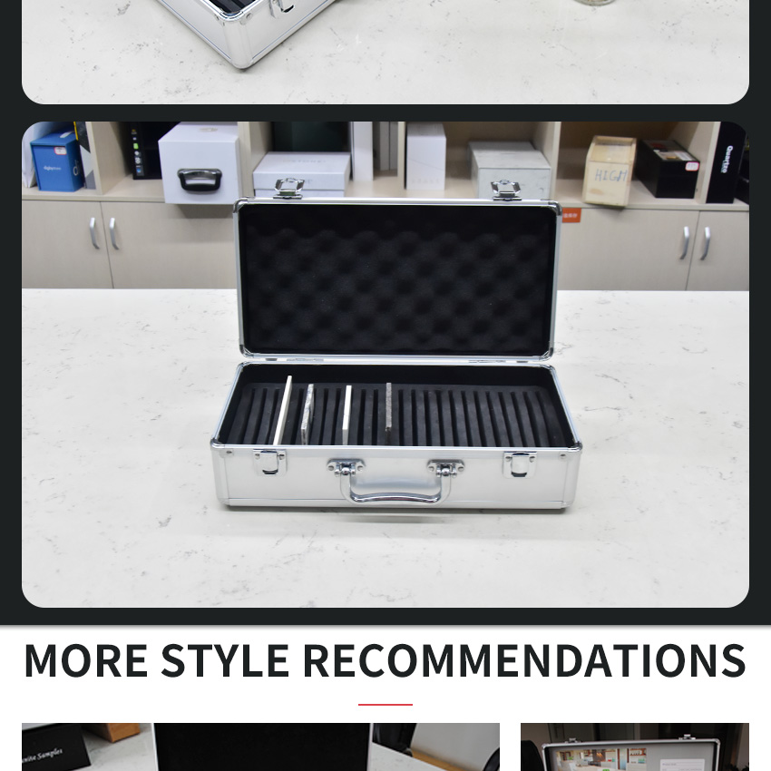 Marble Quartz Case Carry Suitcase Factory Custom Ceramic Tile Display Aluminum Case