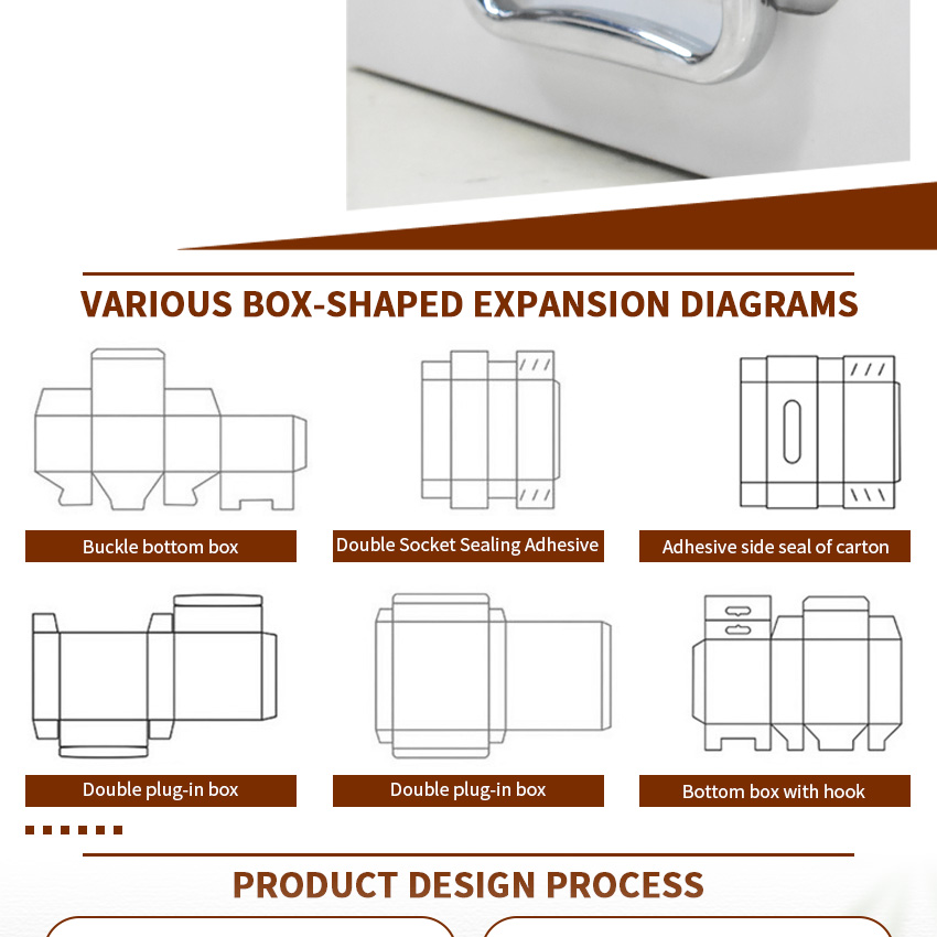 folding paper packaging show case tile mosaic granite stone displays box