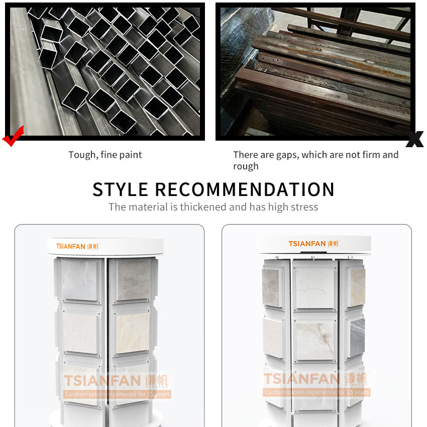 Wholesale rotatable display for quartz stone sample display cabinet-SG1012