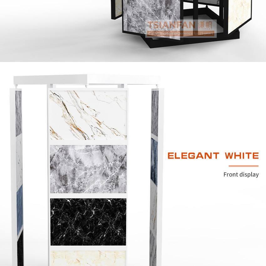 Tile Ceramic Stone rotating display Marble Mosaic Metal display rack