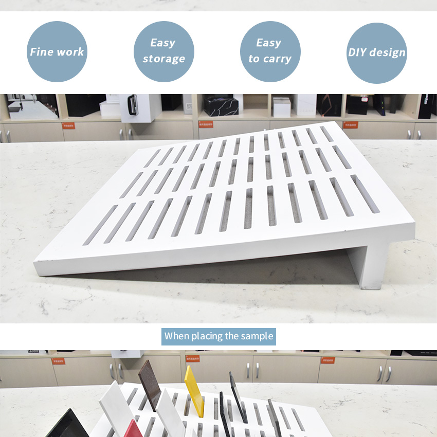 New Design Factory Mosaic Tile Metal stone sample Countertop display rack
