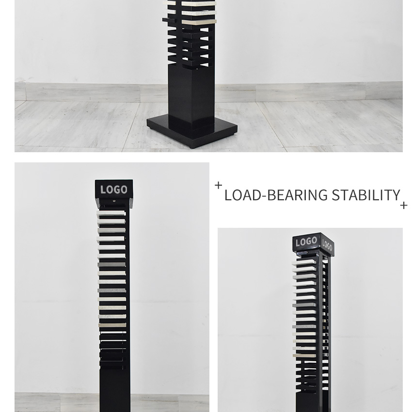 Factory Custom Quartz Metal Tile Sample Stone Stand Display Rack LD015-2
