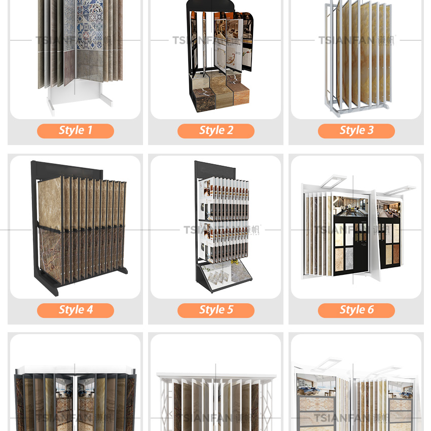Solid Wood page turning display rack Showroom Metal Wood floor Shelf