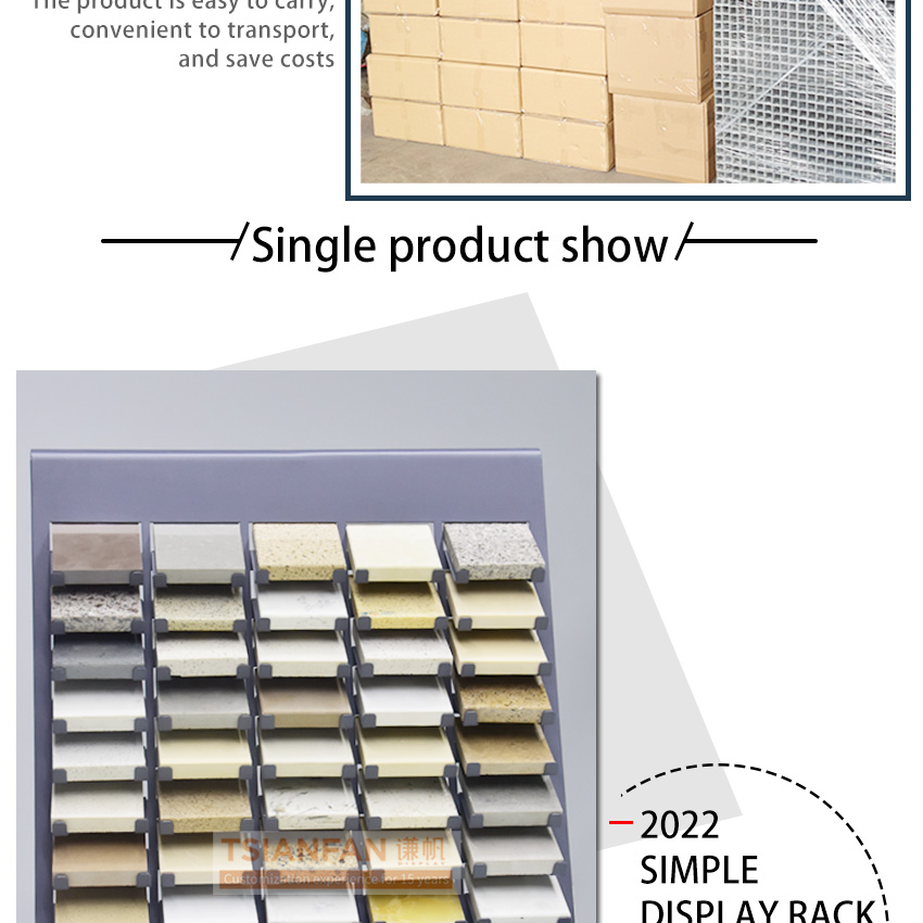 Ceramic tile stone countertop display frame Stone Tablet Rack