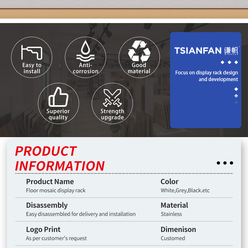 Wholesale Metal Ceramic Tile Stone sample handling display rack For Showroom