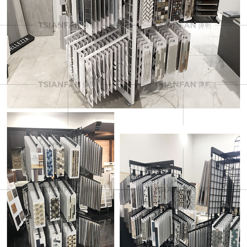 Wholesale Metal Ceramic Tile Stone sample handling display rack For Showroom