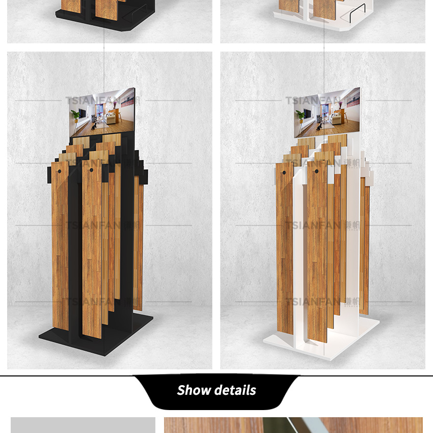 Wood Floor Display Stands Customized metal wood flooring exhibition display racks