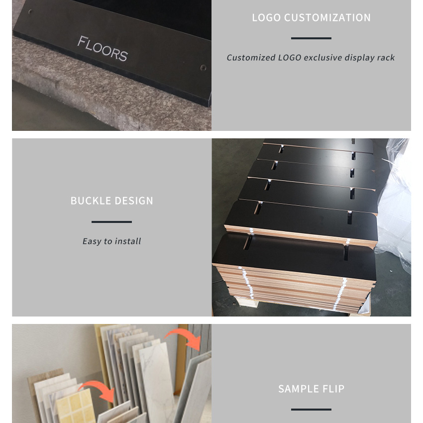 Design Wood Marble Granite Quartz Tile Sample desktop Show Countertop Display Stand