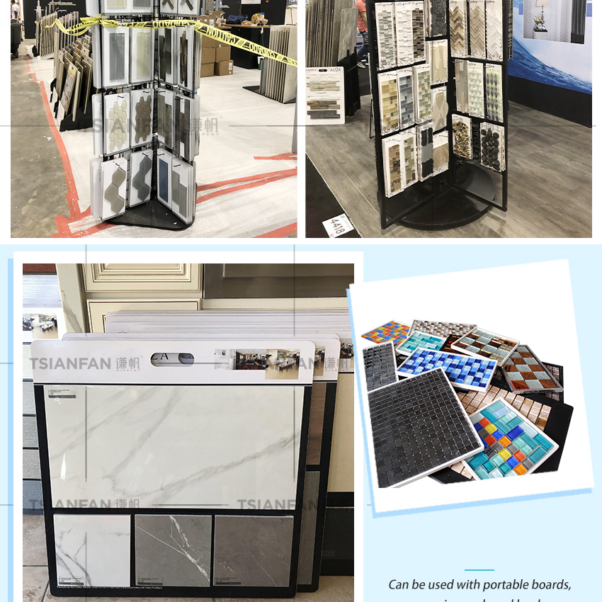 Wholesale Metal Ceramic Tile Stone sample handling display rack For Showroom