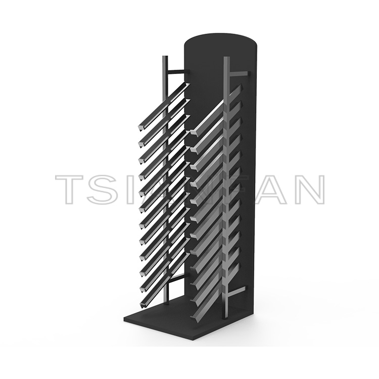 Upright floor-to-ceiling quartz stone display stand slope type-SG111