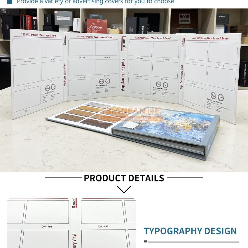 Ceramic tile sample board display book advanced plastic display book