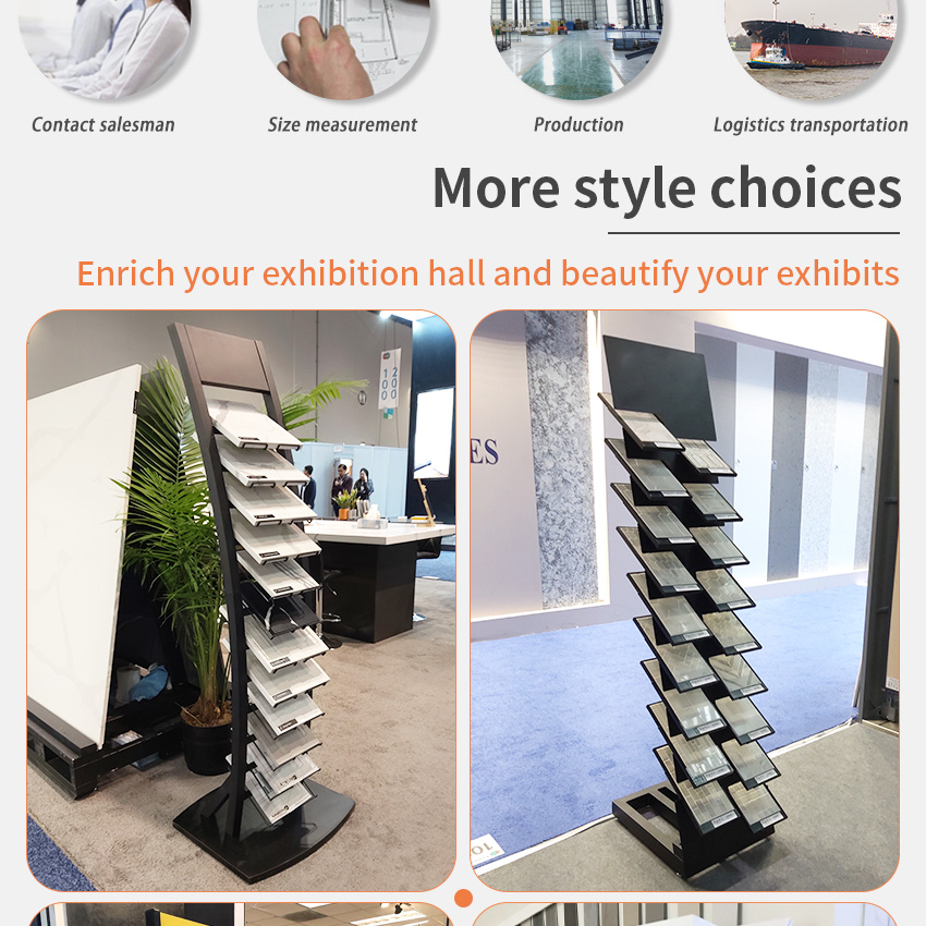 Hot Sale Granite Marble Ceramic Tile Stone Sample Floor display Standing rack