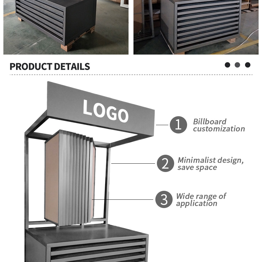 Tile Wood floor Mosaic Marble stone combination display rack Shops Customize