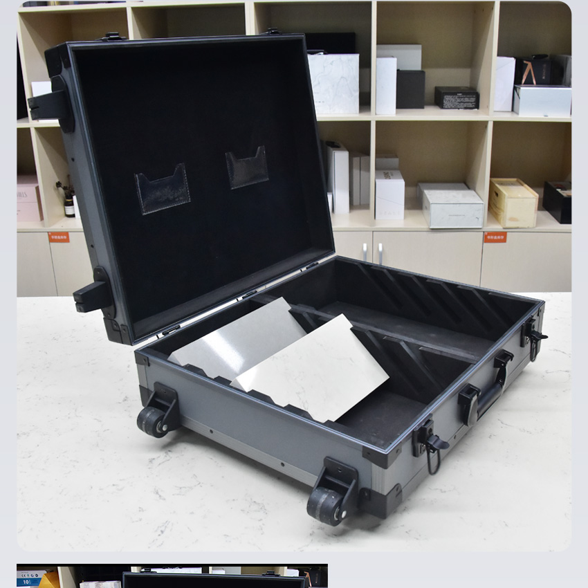 Quartz Slab Tile Display Suitcase With Wheel Stone Sample Case
