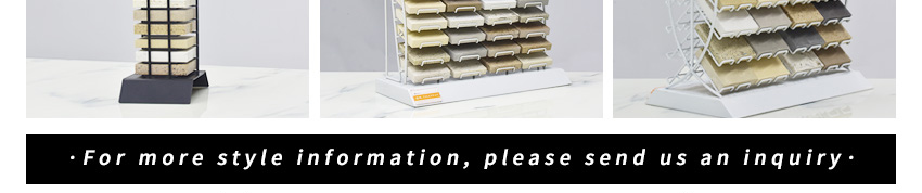 High Quality Metal Sample Quartz Ceramic Tile Countertop Stone Display Rack