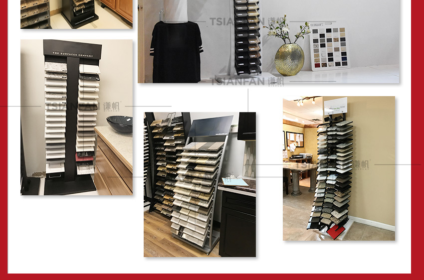 Metal display Unit Marble Granite quartz stone display rack shelf For Shop