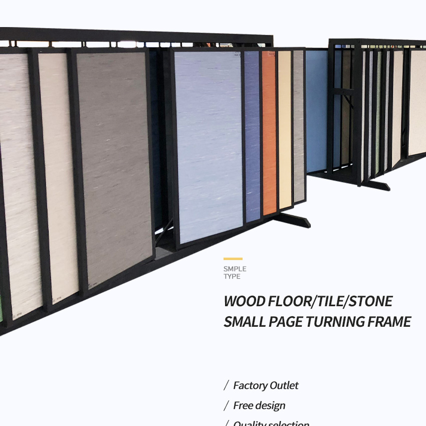 New Arrival Sample Ceramic Tile Wood Floor page turning Display Stand FYF004-1