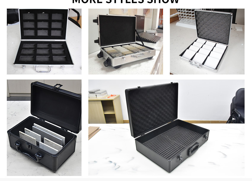Marble Quartz PackagingTile Display Suitcase Case With Wheel