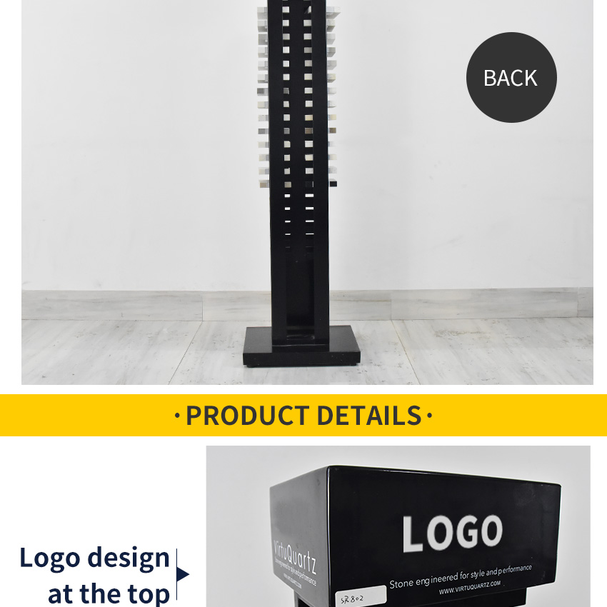 Factory Custom Quartz Metal Tile Sample Stone Stand Display Rack LD015-2