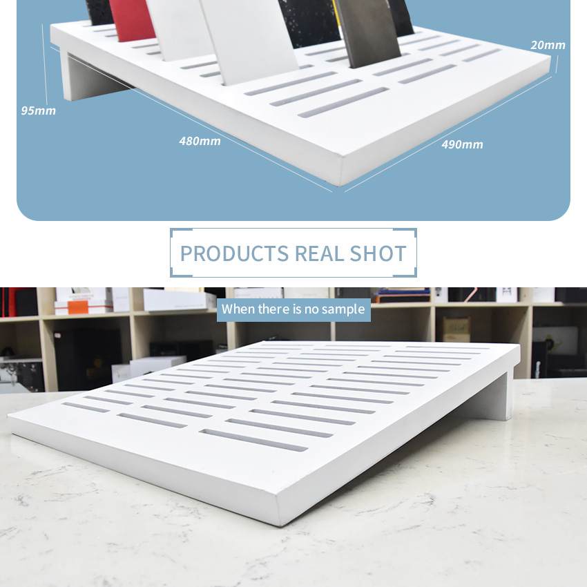 New Design Factory Mosaic Tile Metal stone sample Countertop display rack