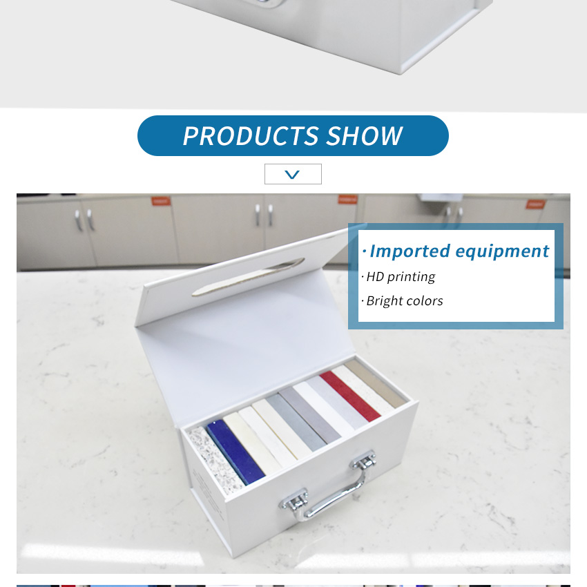 Custom foldable sample quartz storage paper carton magnetic Stone Box