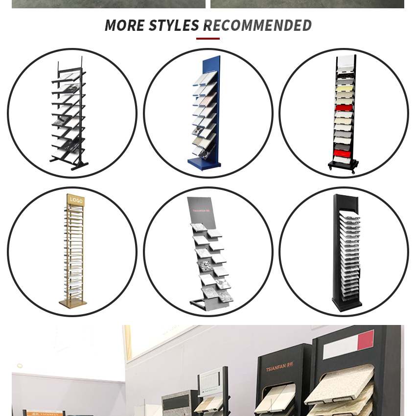 Tile Stone Marble Granite Stone Tower Ceramic Tile Display Metal Rack LD024-2