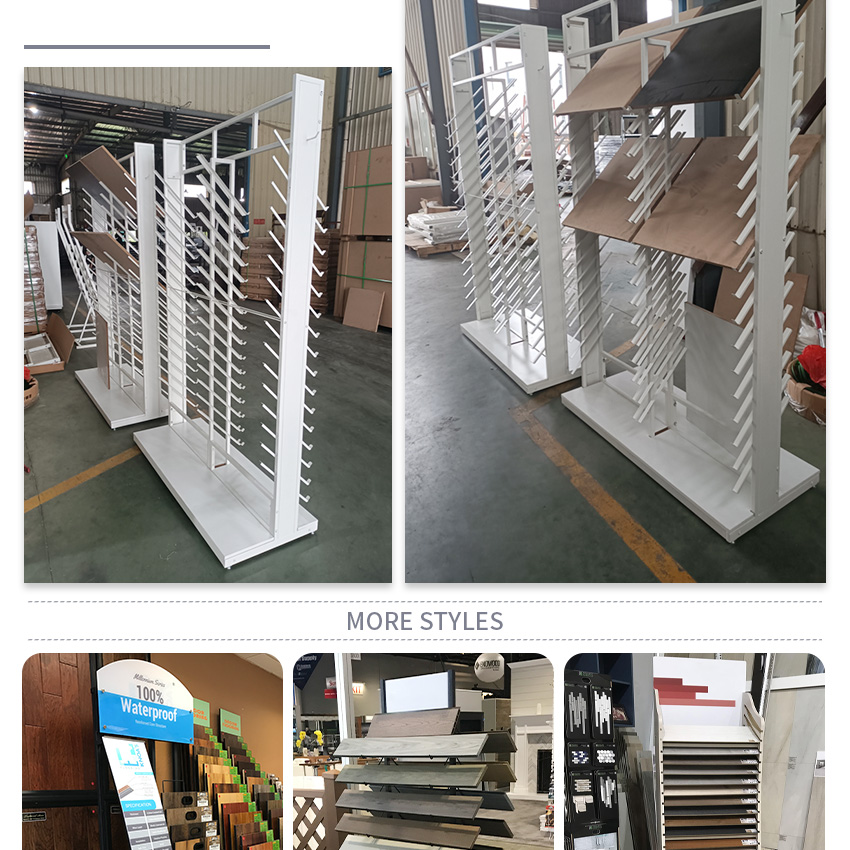 tile marble mosaic quartz stone display floor standing rack Cheap custom 