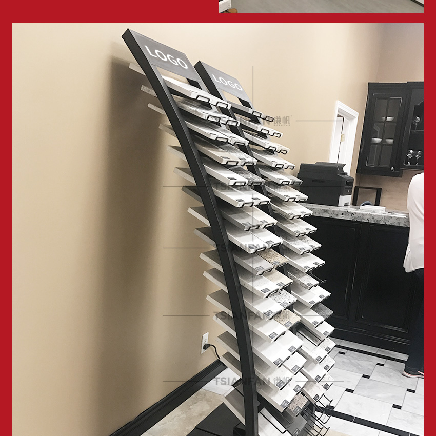 Metal display Unit Marble Granite quartz stone display rack shelf For Shop