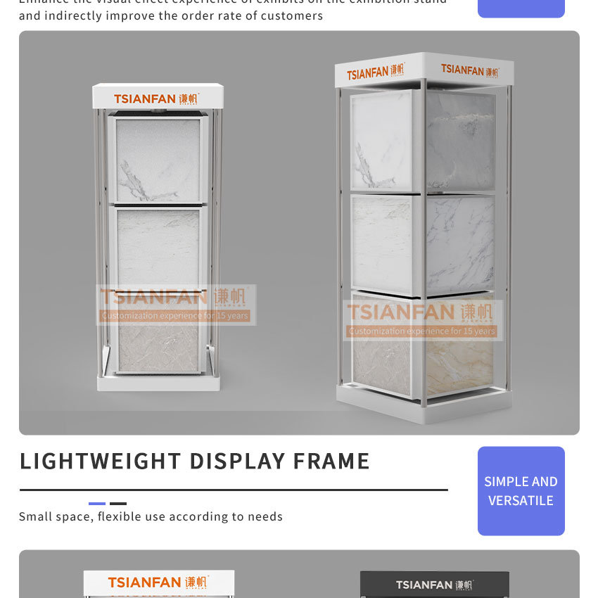 Wholesale rotatable display for quartz stone sample display cabinet-SG1012
