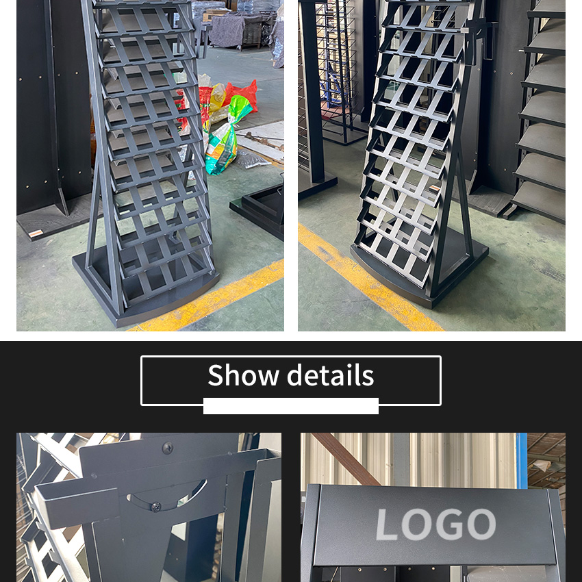 Factory Customized granite tile sample floor stands showing display stand Rack LD023-1