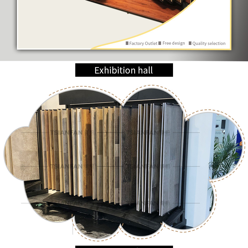 Solid Wood page turning display rack Showroom Metal Wood floor Shelf