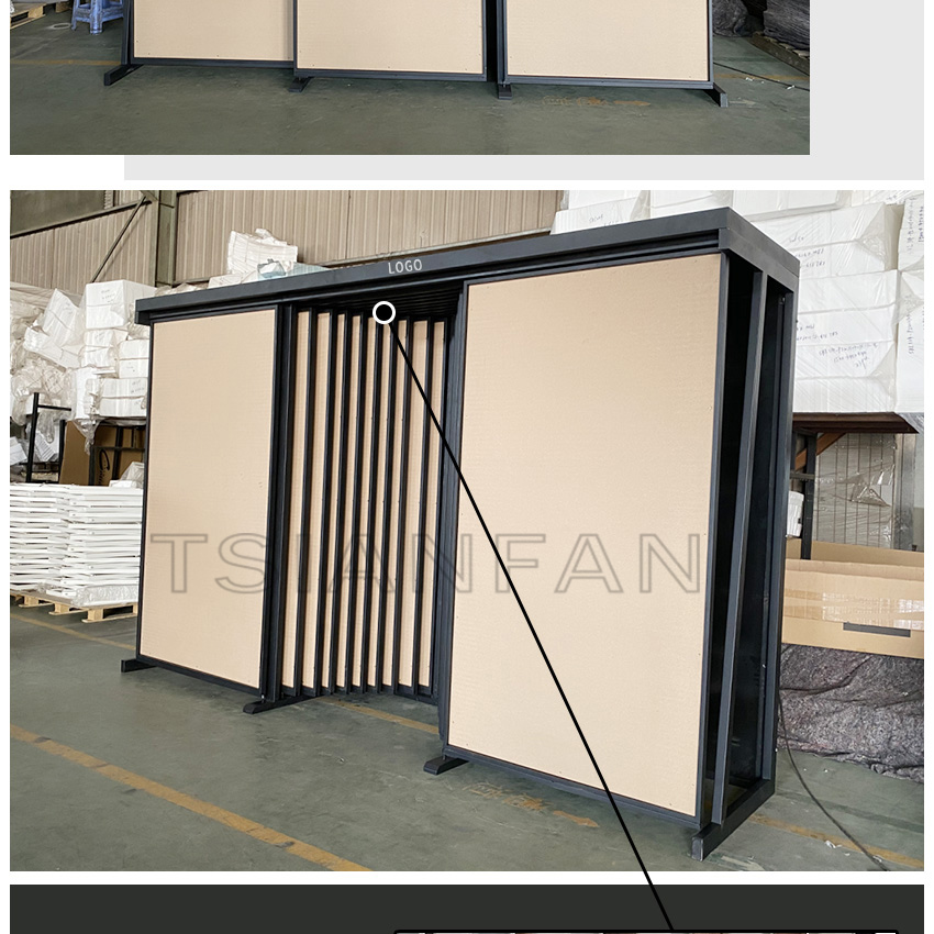 Hanging Sliding Tile Wood Granite Marble Sample Push Pull Display Stand TL005-4