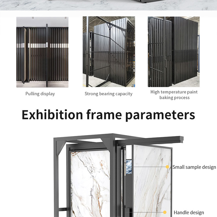 Marble Push Pull Stone Sample Rack Ceramic Tile Showroom Display Stand