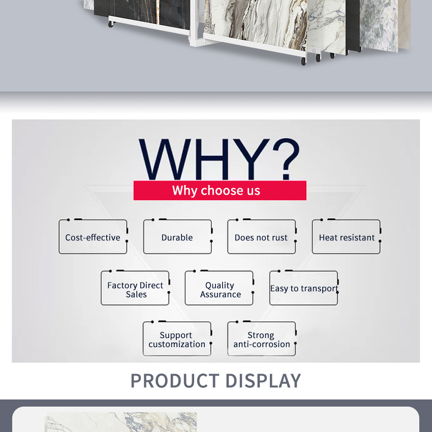 Ceramic Tile rotating page turning display rack stone display rack