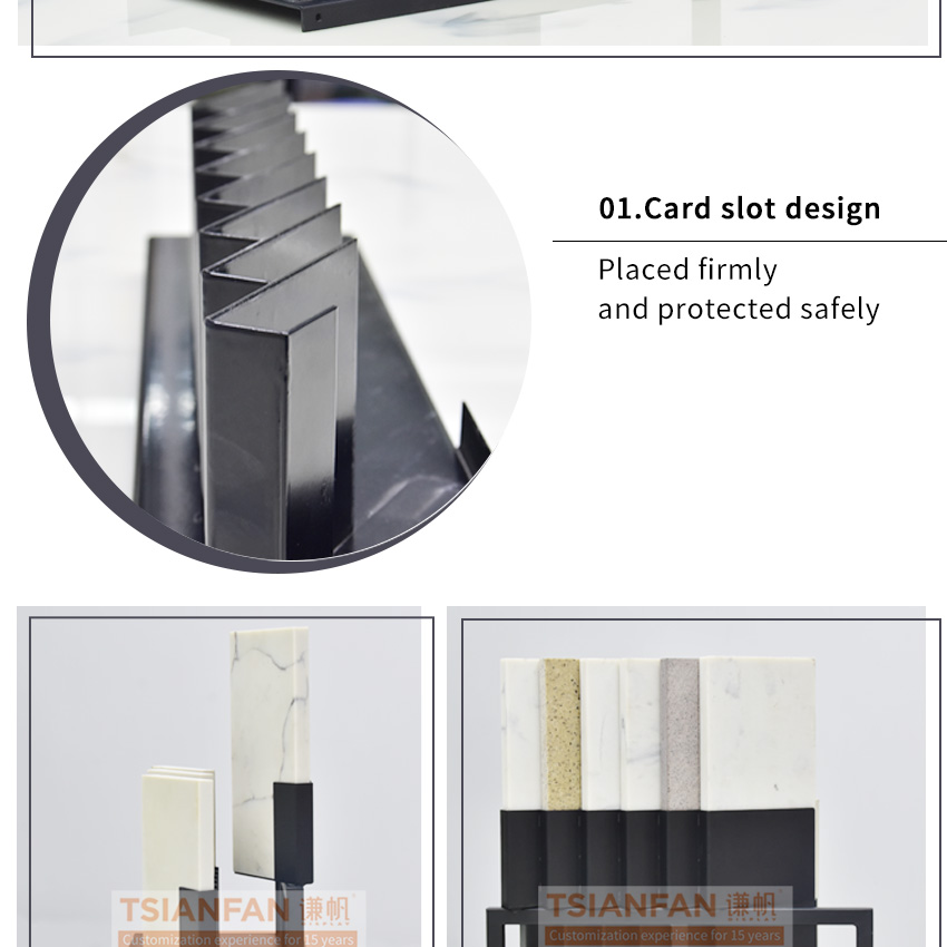 Tile sample countertop porcelain socket display frame