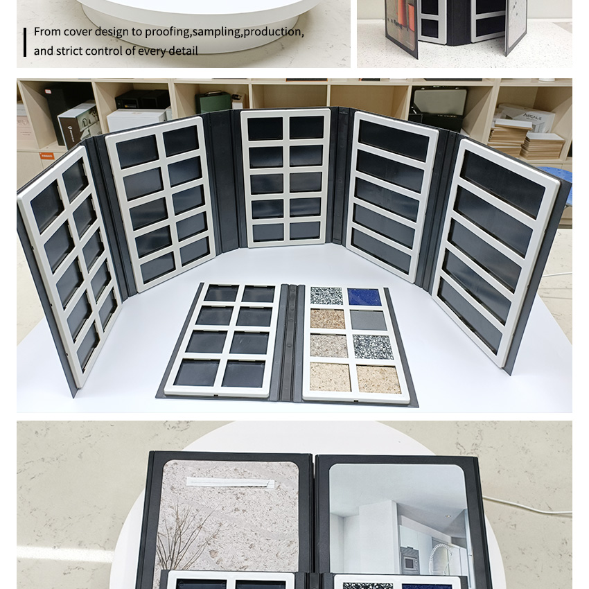 Wholesale Custom Tile Ceramic Marble Quartz Stone sample Plastic Display book