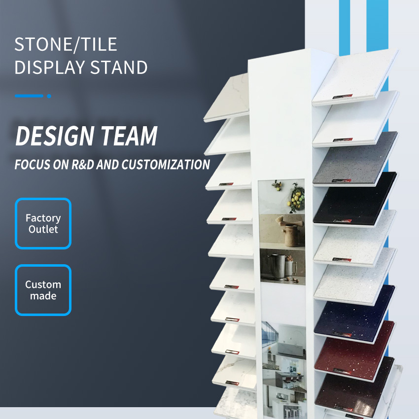 Tile Ceramic Quartz Granite sample stone Standing rack both sides