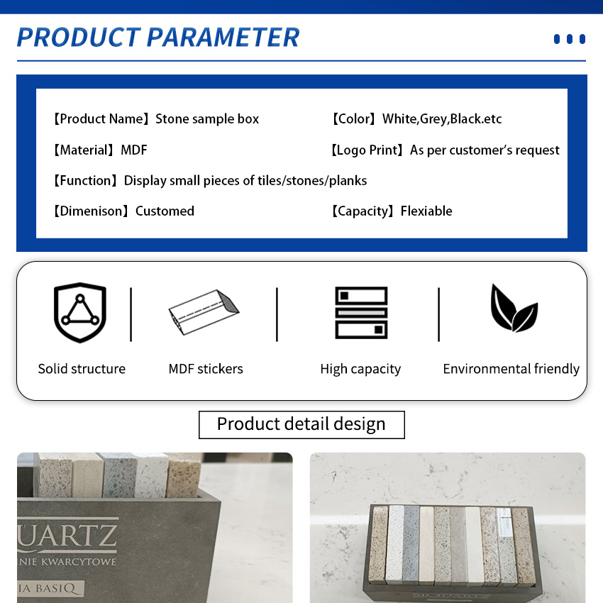 High Quality Ceramic Marble Packaging Boxes Display rack Granite Quartz Portable Wooden Case