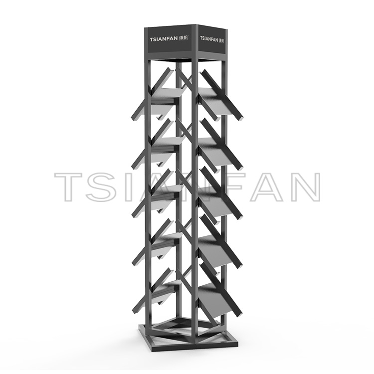 2023 New design logo printing marble stone sample display stand SG908