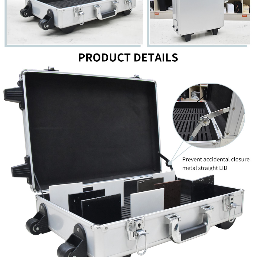 Marble Quartz PackagingTile Display Suitcase Case With Wheel