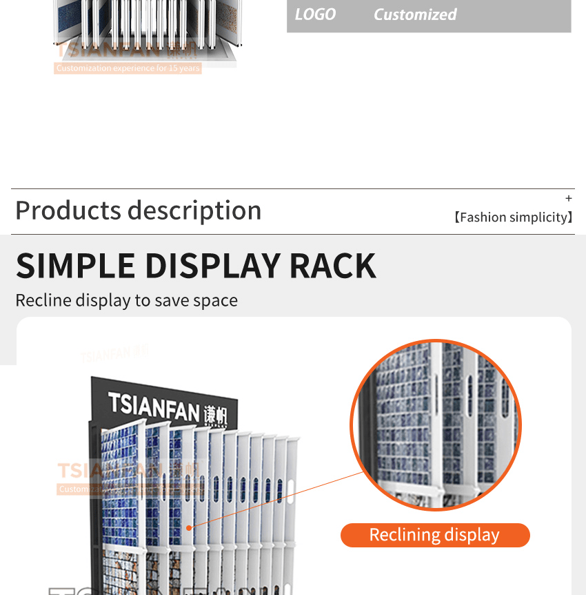 Hot Sale Customized page turning Flooring Display Mosaic tile frame floor turn page display-MF002