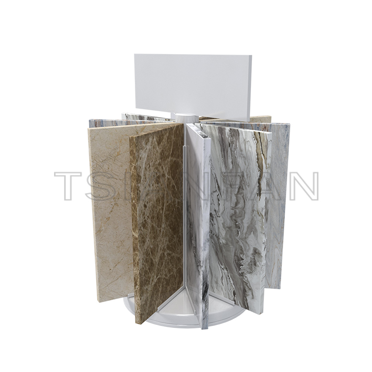 Rotating Display Custom designed artificial Stone Tile Stone sample Stand Desktop Tile rack -SRT328