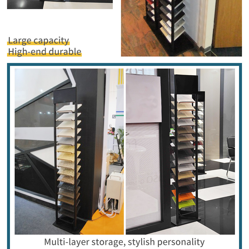 Tower Steel Ceramic Marble Granite Quartz Tile Floor stand Display Rack SRL004