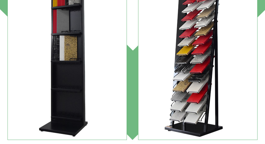 Metal flooring showroom tower tile stone display rack LD017-3