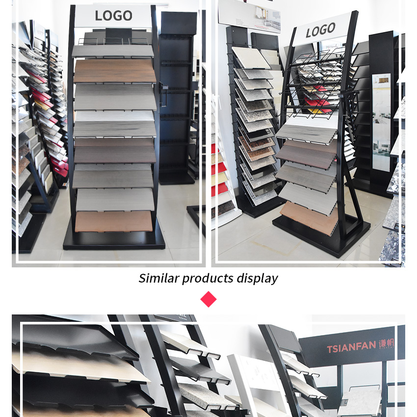 Factory Customize Tile Ceramic Granite Marble Wood floor standing Display rack