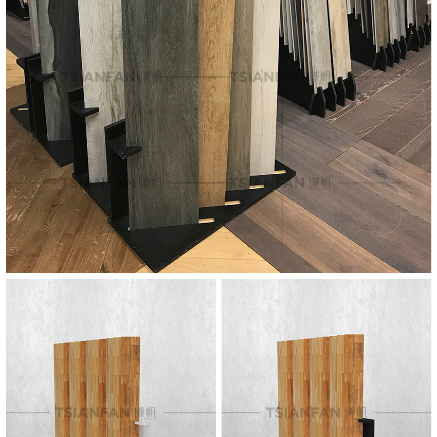 Wooden Flooring Stand Hardwood Display Racks Hot Sale Floor Wood Rack