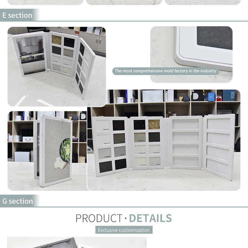 Quartz mosaic marble stone tile sample display book Folder Panel Packing